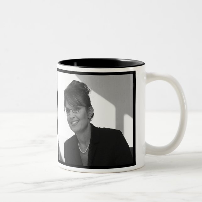 Café Em Dois Tons O querido de América - caneca de Sarah Palin (Direita)