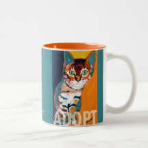 O tigre ADOTA a caneca por queimaduras de Ron