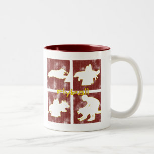 Café Em Dois Tons O vermelho encaixota a caneca de Flyball