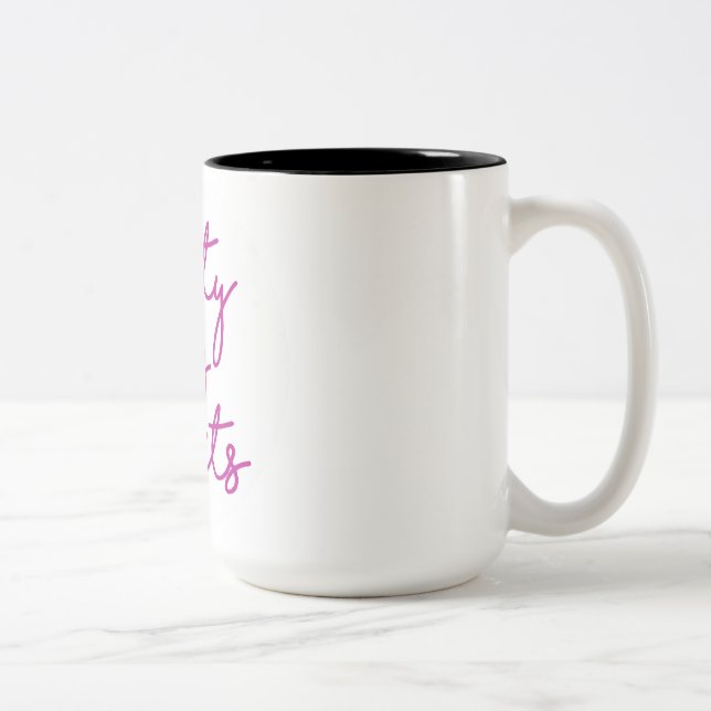 Café Em Dois Tons O vidro de Kristy faz malha a caneca (Direita)