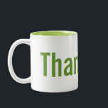 Café Em Dois Tons Obrigado caneca de apreciação<br><div class="desc">Às vezes um pouco "obrigado você" é tudo que você precisa de dizer. Presente isto a um professor,  colega de trabalho,  sócio para dizer OBRIGADOS!</div>