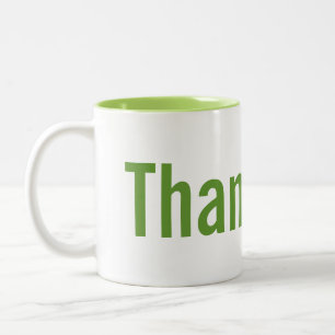 Café Em Dois Tons Obrigado caneca de apreciação