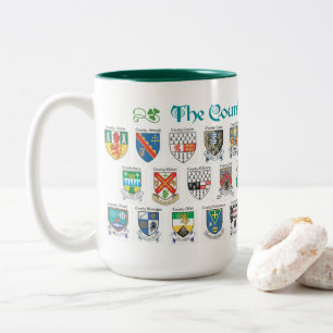 Café Em Dois Tons Os condados da caneca de Ireland