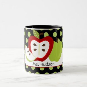 Café Em Dois Tons Os pontos de Apple personalizaram a caneca do