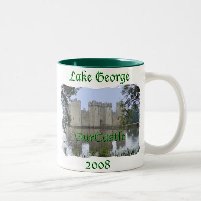 Café Em Dois Tons OurCastle 11 onças. Caneca de George do lago (Direita)