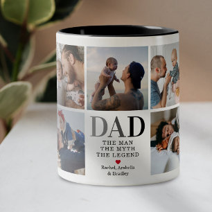 Café Em Dois Tons Pai O Homem O Mito A Lenda Foto Caneca de Duas Cor