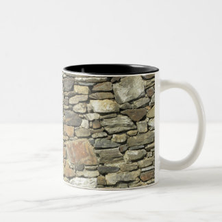 Café Em Dois Tons Parede de pedra natural da caneca da rocha das