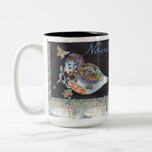 Café Em Dois Tons "Pássaro bonito caneca personalizada de (2)"