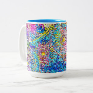 Café Em Dois Tons Pastel caneca do Dois-Tom de 15 onças