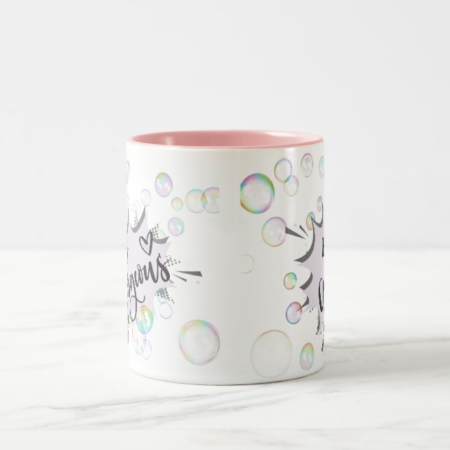 Café Em Dois Tons Pastel de bolhas bonitinho, caneca linda (Centro)