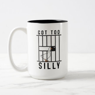 Café Em Dois Tons Pato Tolo na Cadeia - Ficou muito bobo Caneca de C
