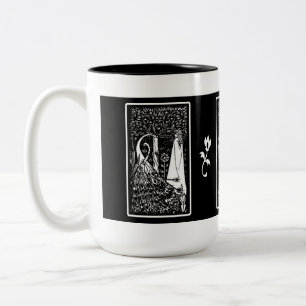 Café Em Dois Tons Pavão de Beardsley & senhora Caneca