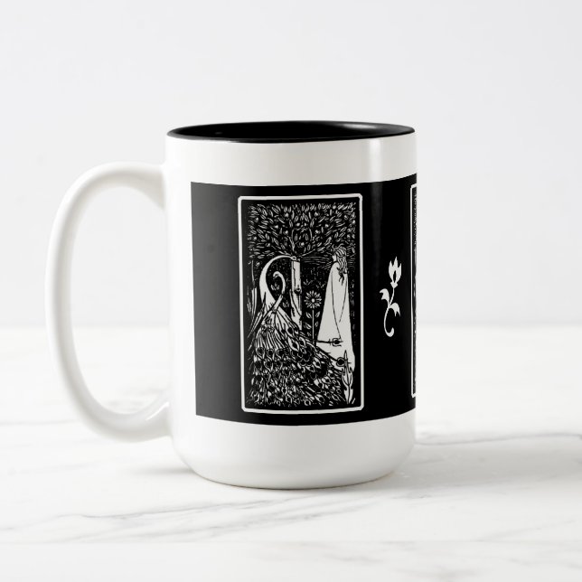 Café Em Dois Tons Pavão de Beardsley & senhora Caneca (Esquerda)