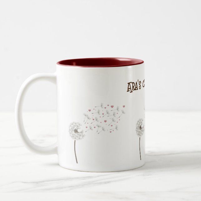 Café Em Dois Tons Pequena felicidade com uma caneca especial de dand (Esquerda)