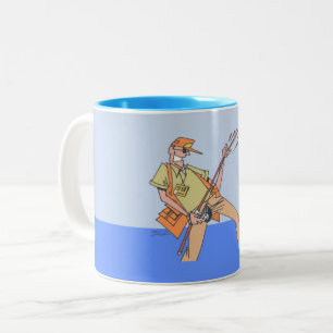 Café Em Dois Tons Pescador de caneca azul-2