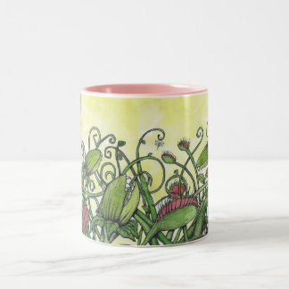 Café Em Dois Tons Planta de Carnivourous - caneca
