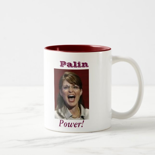 Café Em Dois Tons Poder de Palin! - Caneca de Sarah Palin (Direita)