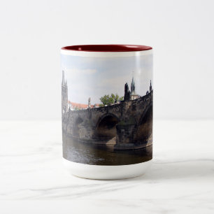 Café Em Dois Tons Ponte de Charles, caneca de Praga