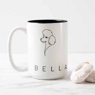 Café Em Dois Tons Poodle Heritage Caneca Personalizada de 15oz