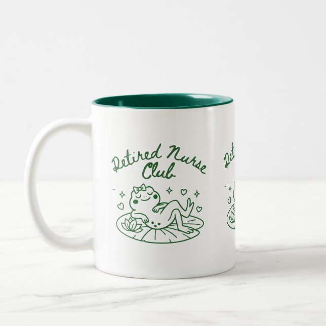 Café Em Dois Tons Presente de Caneca para Enfermeira Aposentada – Pr (Esquerda)