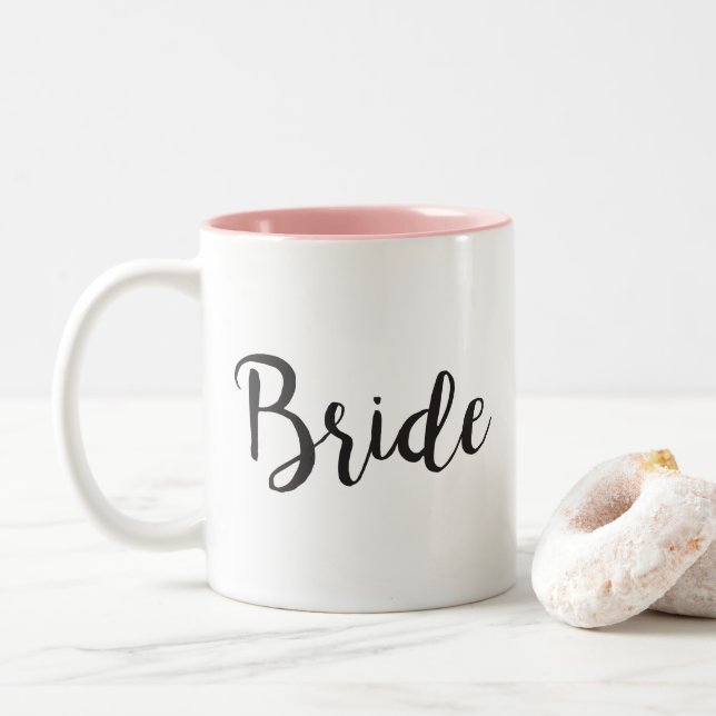 Café Em Dois Tons Presente de casamento de Minimalistic da caneca de (Com Donut)