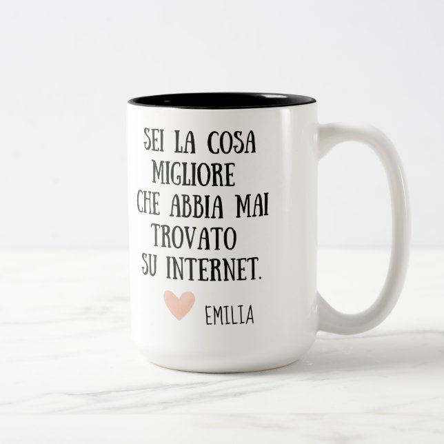 Café Em Dois Tons presente de namorados, caneca para ele (Direita)