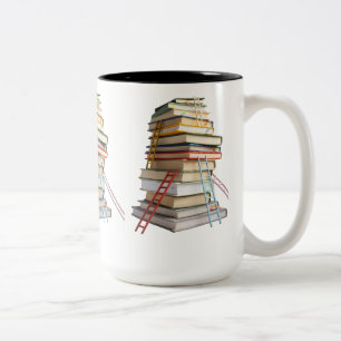 Café Em Dois Tons Presentes de Caneca de Livro para Amantes de Livro