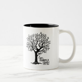 Café Em Dois Tons Preto/branco caneca de 11 onças - adopção da