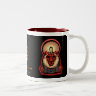 Café Em Dois Tons Preto da caneca de Sekhmet, 11oz.
