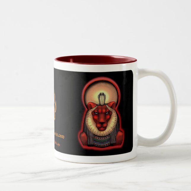 Café Em Dois Tons Preto da caneca de Sekhmet, 11oz. (Direita)