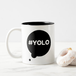 Café Em Dois Tons Preto de YOLO caneca de 325 ml
