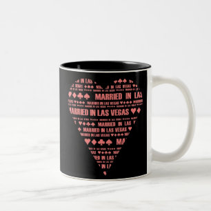 Café Em Dois Tons Preto e vermelho casados na caneca de Las Vegas