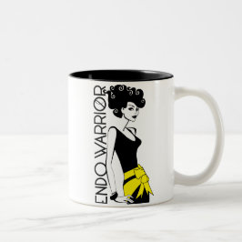 Café Em Dois Tons Preto ENDO do GUERREIRO caneca do Dois-Tom de 11