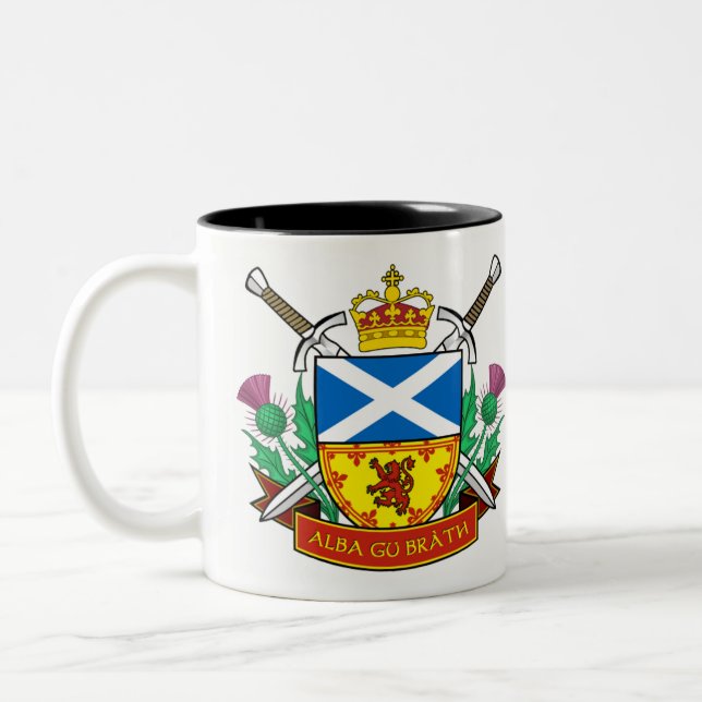Café Em Dois Tons "Preto escocês do bràth alba de gu" caneca do (Esquerda)