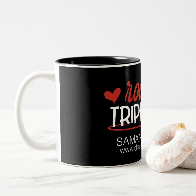 Café Em Dois Tons Preto para caneca de estrada (Com Donut)