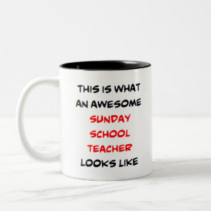 Café Em Dois Tons professor de escola de domingo incrível, caneca d