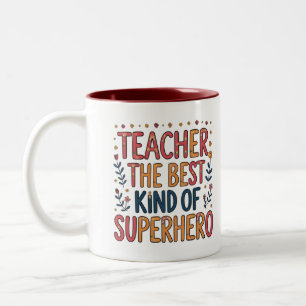 Café Em Dois Tons Professor, O Melhor Tipo de Super-Herói Caneca F