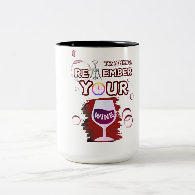 Café Em Dois Tons Professores Lembram-Se Da Sua Caneca De Vinho (Centro)