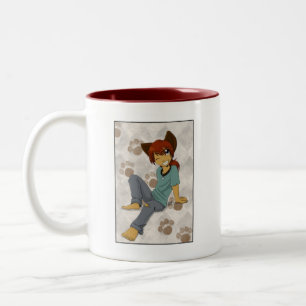 Café Em Dois Tons Randy a caneca de Weredog