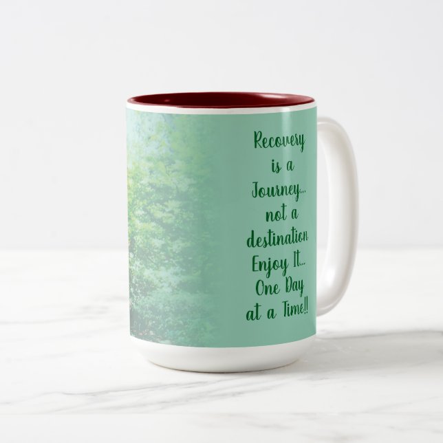 Café Em Dois Tons recuperação é uma caneca de viagem 26 (Frente Esquerda)
