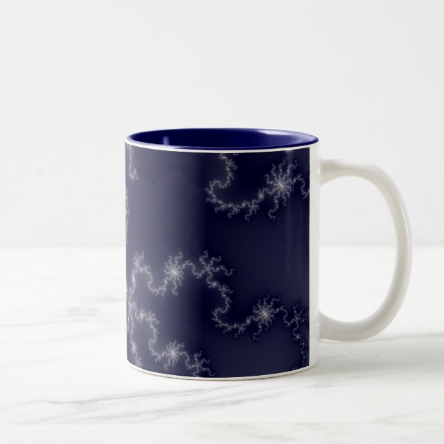 Café Em Dois Tons Relâmpago de Sun - caneca do Fractal (Direita)