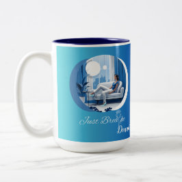 Café Em Dois Tons Respire a caneca de autoatendimento