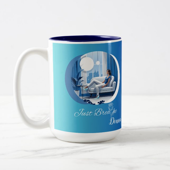 Café Em Dois Tons Respire a caneca de autoatendimento (Esquerda)