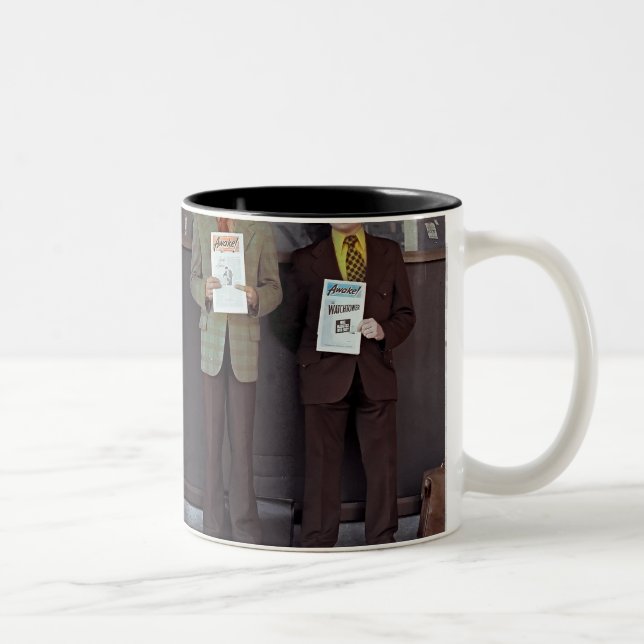 Café Em Dois Tons Retro acorde! Caneca das testemunhas de Jehovah (Direita)
