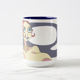 Café Em Dois Tons Rolls N dobra (J.I.M. Trabalhos de arte) a caneca