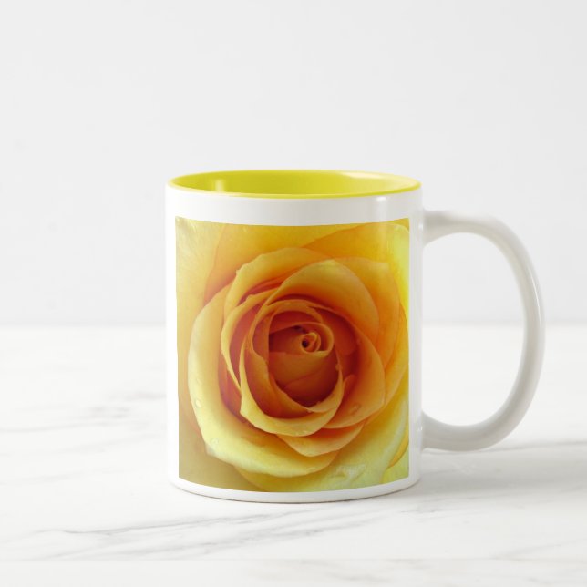 Café Em Dois Tons Rosa amarelo da caneca de Texas (Direita)