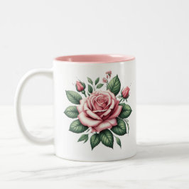 Café Em Dois Tons Rosa Rosa Rosa Rosa Com Uma Caneca De Destaque Ros