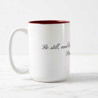Café Em Dois Tons Salmo 46:10, Caneca de Presente