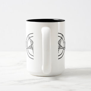 CAFÉ EM DOIS TONS SIGIL DA CANECA DO DOIS-TOM DE BAPHOMET