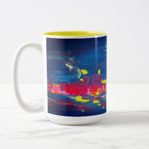 Café Em Dois Tons Skyline de Toronto - caneca de 15 onças